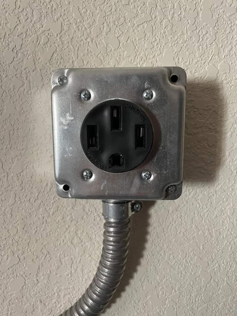 NEMA 14-50 outlet installed for Electrical Panel Upgrade in Turlock